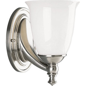 PP302709 Victorian 1 Bulb Wall Sconce - Brushed Nickel