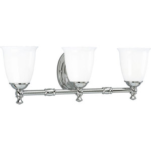 PP302915 Victorian 3 Bulb Bathroom Lighting - Chrome