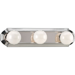 PP303815 Broadway 3 Bulb Bathroom Lighting - Polished Chrome