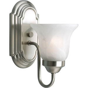 PP305109 Builder Bath 1 Bulb Wall Sconce - Brushed Nickel