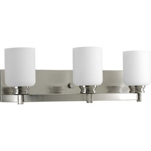 PP305809 Orbitz 3 Bulb Bathroom Lighting - Brushed Nickel PP305809 Orbitz 3 Bulb Bathroom Lighting - Brushed Nickel
