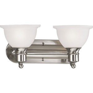 PP316209 Madison 2 Bulb Bathroom Lighting - Brushed Nickel