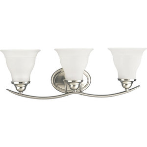 PP319209EBWB Trinity 3 Bulb Bathroom Lighting - Brushed Nickel