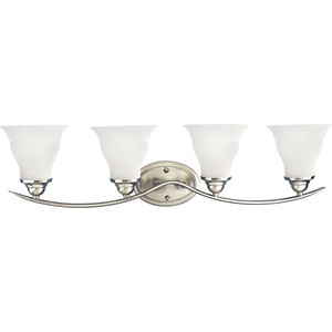 PP319309EBWB Trinity 4 or More Bulb Bathroom Lighting - Brushed Nickel