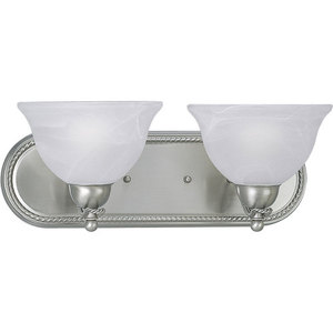 PP326709 Avalon 2 Bulb Bathroom Lighting - Brushed Nickel