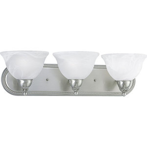 PP326809 Avalon 3 Bulb Bathroom Lighting - Brushed Nickel