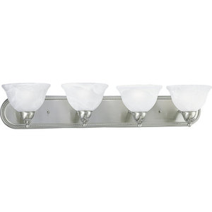 PP326909 Avalon 4 or More Bulb Bathroom Lighting - Brushed Nickel