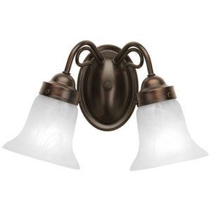 PP336820 Bedford 2 Bulb Bathroom Lighting - Antique Bronze PP336820 Bedford 2 Bulb Bathroom Lighting - Antique Bronze