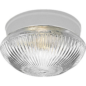 PP340530 Prismatic Glass Flush Mount Ceiling Light - White