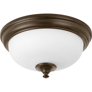 PP35000102030 LED Alabaster Flush Mount Ceiling Light - Antique Bronze