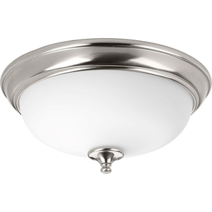 PP35000300930 LED Alabaster Flush Mount Ceiling Light - Brushed Nickel