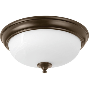 PP35000302030 LED Alabaster Flush Mount Ceiling Light - Antique Bronze