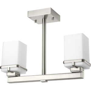 PP350021009 Metric Semi Flush Mount Ceiling Light - Brushed Nickel