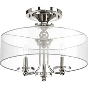 PP350029104 Marche' Semi Flush Mount Ceiling Light - Polished Nickel