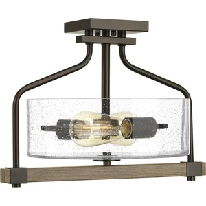 PP350059020 Barnes Mill Semi Flush Mount Ceiling Light - Antique Bronze