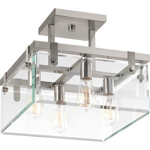 PP350090009 Glayse Semi Flush Mount Ceiling Light - Brushed Nickel PP350090009 Glayse Semi Flush Mount Ceiling Light - Brushed Nickel