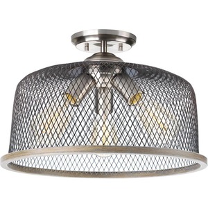 PP350091009 Tilley Semi Flush Mount Ceiling Light - Brushed Nickel PP350091009 Tilley Semi Flush Mount Ceiling Light - Brushed Nickel