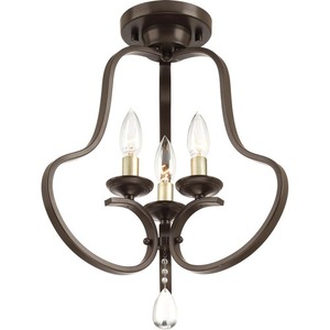 PP350094020 Anjoux Semi Flush Mount Ceiling Light - Antique Bronze