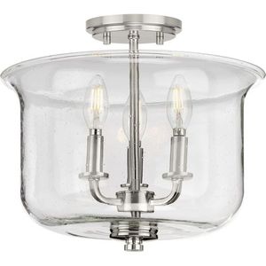 PP350153009 Winslett Semi Flush Mount Ceiling Light - Brushed Nickel