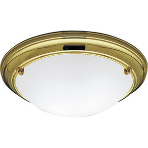 PP356210EB Eclipse Flush Mount Ceiling Light - Polished Brass