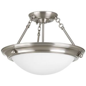 PP356709 Eclipse Semi Flush Mount Ceiling Light - Brushed Nickel