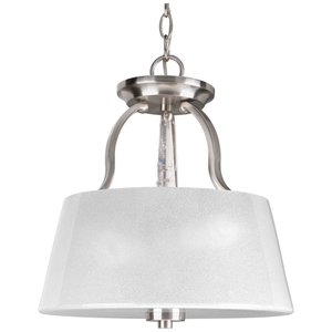 PP357209 Eclipse Semi Flush Mount Ceiling Light - Brushed Nickel