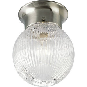 PP359909 Glass Globe Flush Mount Ceiling Light - Brushed Nickel PP359909 Glass Globe Flush Mount Ceiling Light - Brushed Nickel