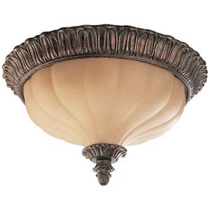 PP366202C Beaumont Flush Mount Ceiling Light - Golden Brandy Crackel