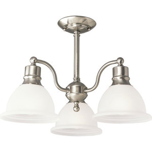 PP366309 Madison Semi Flush Mount Ceiling Light - Brushed Nickel