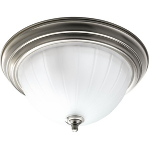 PP370309WB Melon Glass Flush Mount Ceiling Light - Brushed Nickel PP370309WB Melon Glass Flush Mount Ceiling Light - Brushed Nickel