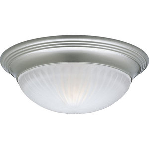 PP376109EBWB Melon Flush Mount Ceiling Light - Brushed Nickel