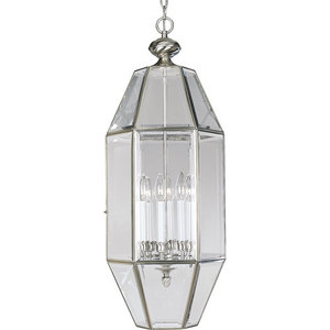PP377909 Beveled Glass Entrance / Foyer Pendant Light - Brushed Nickel PP377909 Beveled Glass Entrance / Foyer Pendant Light - Brushed Nickel