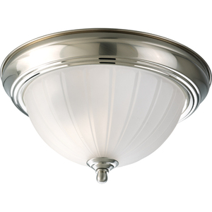 PP381609EBWB Melon Flush Mount Ceiling Light - Brushed Nickel