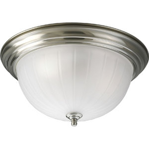 PP381809 Melon Flush Mount Ceiling Light - Brushed Nickel