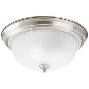 PP392509ET Melon Flush Mount Ceiling Light - Brushed Nickel