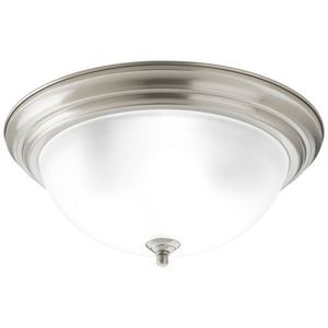 PP392609ET Melon Flush Mount Ceiling Light - Brushed Nickel