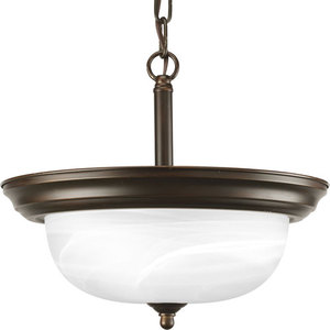 PP392720 Alabaster Up Light Pendant Light - Antique Bronze