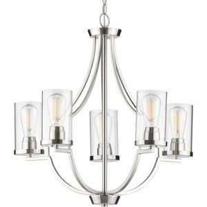 PP400197009 Lassiter Mid Sized Chandelier Chandelier - Brushed Nickel PP400197009 Lassiter Mid Sized Chandelier Chandelier - Brushed Nickel