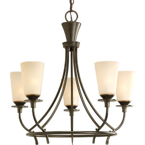 PP400677 Cantata Mid Sized Chandelier Chandelier - Forged Bronze