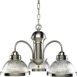 PP409409 Prismatic Glass Mini Chandelier - Brushed Nickel