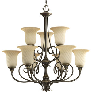 PP428877 Kensington Mid Sized Chandelier Chandelier - Forged Bronze