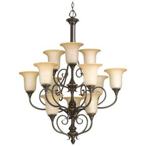 PP431477 Kensington Mid Sized Chandelier Chandelier - Forged Bronze