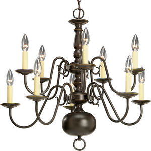 PP435820 Americana Mid Sized Chandelier Chandelier - Antique Bronze