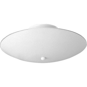 PP460930 Round Glass Semi Flush Mount Ceiling Light - White