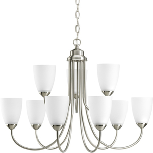 PP462720EBWB Gather Large Foyer Chandelier Chandelier - Brushed Nickel