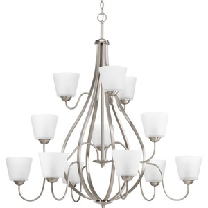 PP474809 Arden Large Foyer Chandelier Chandelier - Brushed Nickel PP474809 Arden Large Foyer Chandelier Chandelier - Brushed Nickel