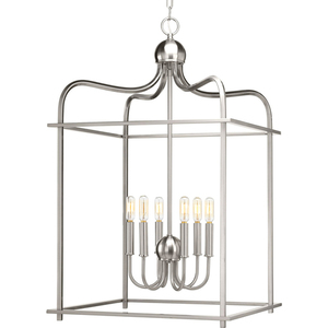 PP500037009 Assembly Hall Multi Light Pendant Light - Brushed Nickel