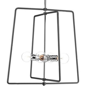 PP500120015 Re-Bar Entrance / Foyer Pendant Light - Polished Chrome