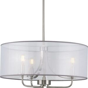 PP500243009 Riley Drum Pendant Pendant Light - Brushed Nickel