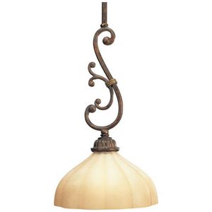 PP511802C Beaumont Down Light Pendant Light - Golden Brandy Crackel